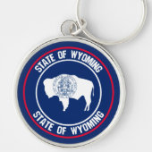 Wyoming Round Emblem Sleutelhanger (Voorkant)