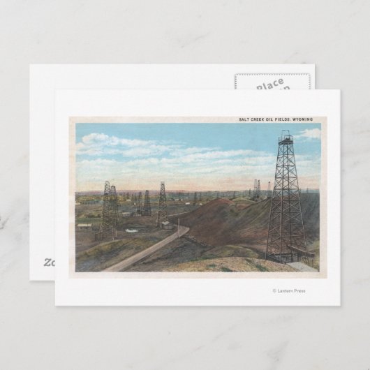 Wyoming Salt Creek Old Fields SceneWyoming Briefkaart (Voorkant / Achterkant)