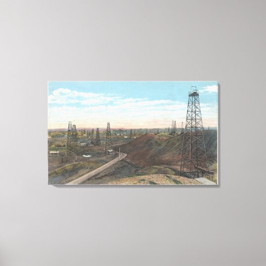 Wyoming Salt Creek Old Fields SceneWyoming Canvas Afdruk (Voorkant)