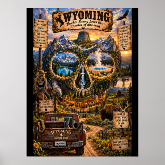 Wyoming Schedel Art Print | Staat van Mind