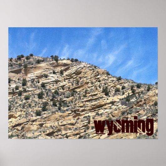 Wyoming schilderachtig rock poster (Voorkant)