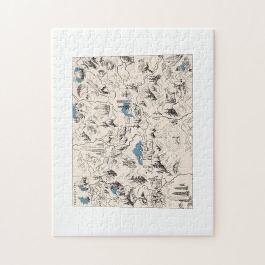 Wyoming Shaped Afbeelding Map Legpuzzel (Verticaal)