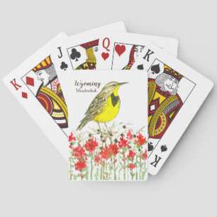 Wyoming Souvenir Indiase verfkwast Meadowlark Pokerkaarten