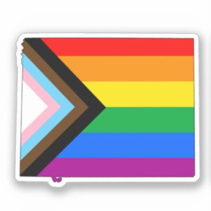 Wyoming Staats Trots LGBTQ Voortgang Trots Sticker