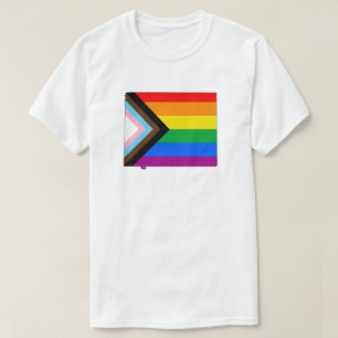 Wyoming Staats Trots LGBTQ Voortgang Trots T-shirt
