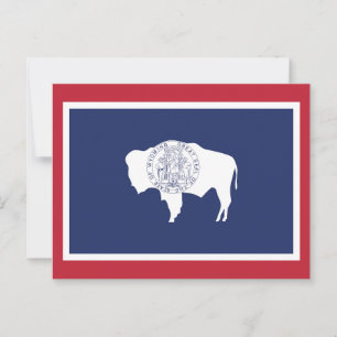 Wyoming Staatsvlag Bizon Rode Rand Briefkaart