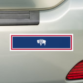 Wyoming Staatsvlag Bumpersticker (Op auto)