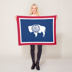 Wyoming Staatsvlag Fleece Deken