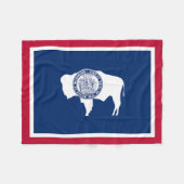 Wyoming Staatsvlag Fleece Deken (Voorkant (Horizontaal))