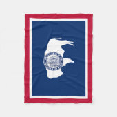 Wyoming Staatsvlag Fleece Deken (Voorkant)