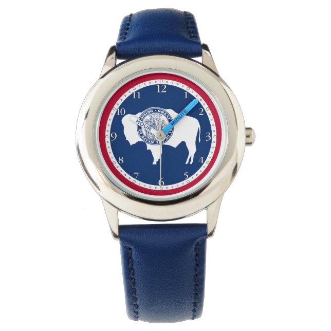 Wyoming Staatsvlag Horloge (Voorkant)