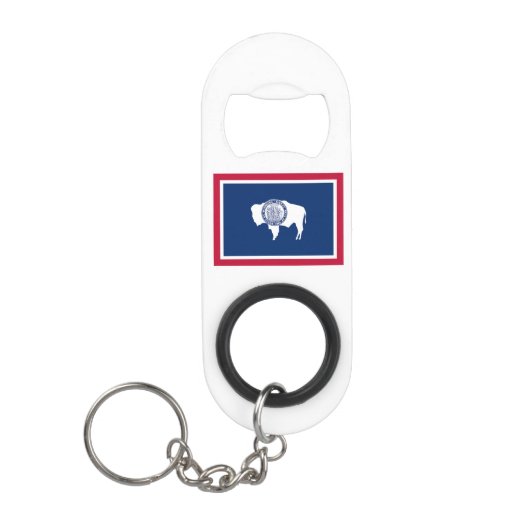 Wyoming Staatsvlag Mini Flessenopener (Voorkant)