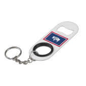 Wyoming Staatsvlag Mini Flessenopener (Voorkant Gekanteld)