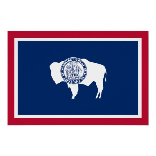 Wyoming Staatsvlag Perfect Poster (Voorkant)