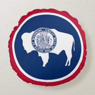 Wyoming Staatsvlag Rond Kussen