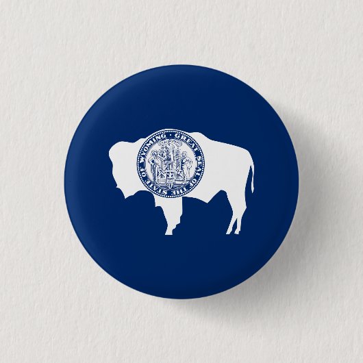 Wyoming Staatsvlag Ronde Button 3,2 Cm (Voorkant)