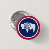 Wyoming Staatsvlag Ronde Button 3,2 Cm (Voorkant /achterkant)