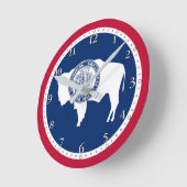 Wyoming Staatsvlag Ronde Klok (Hoek)