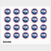Wyoming Staatsvlag Ronde Sticker (Vel)