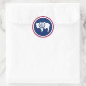 Wyoming Staatsvlag Ronde Sticker (Tas)