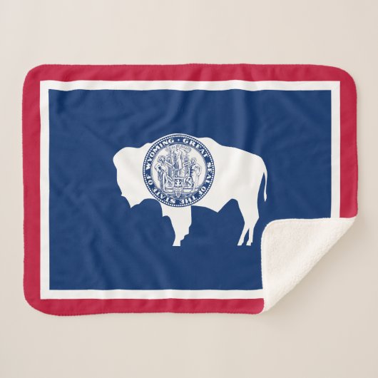 Wyoming Staatsvlag Sherpa Deken (Voorkant (horizontaal))