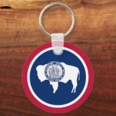 Wyoming Staatsvlag Sleutelhanger (Achterkant)