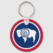 Wyoming Staatsvlag Sleutelhanger (Achterkant)