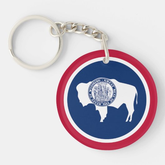 Wyoming Staatsvlag Sleutelhanger (Voorkant)