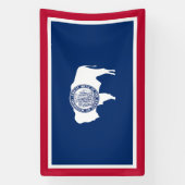 Wyoming Staatsvlag Spandoek (Verticaal)