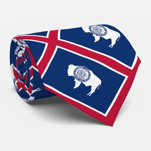 Wyoming Staatsvlag Stropdas (Opgerold)