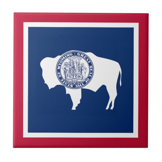 Wyoming Staatsvlag Tegeltje (Voorkant)