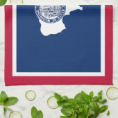 Wyoming Staatsvlag Theedoek (Gevouwen)