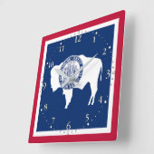 Wyoming Staatsvlag Vierkante Klok (Hoek)