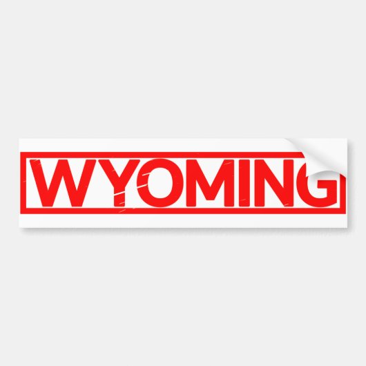 Wyoming Stamp Bumpersticker (Voorkant)