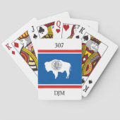 Wyoming State Flag 307 Monogram Pokerkaarten (Achterkant)