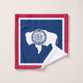 Wyoming State Flag Bad Handdoek (Wasdoekje)