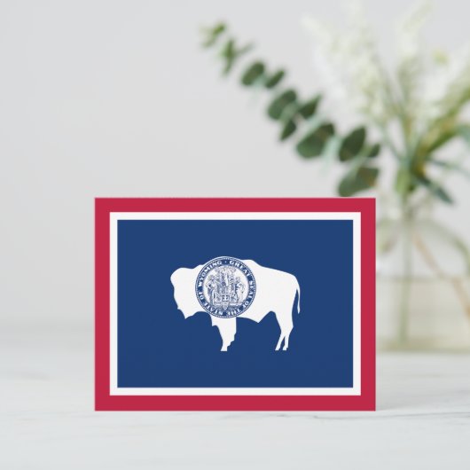 Wyoming State Flag Briefkaart (Staand voorkant)