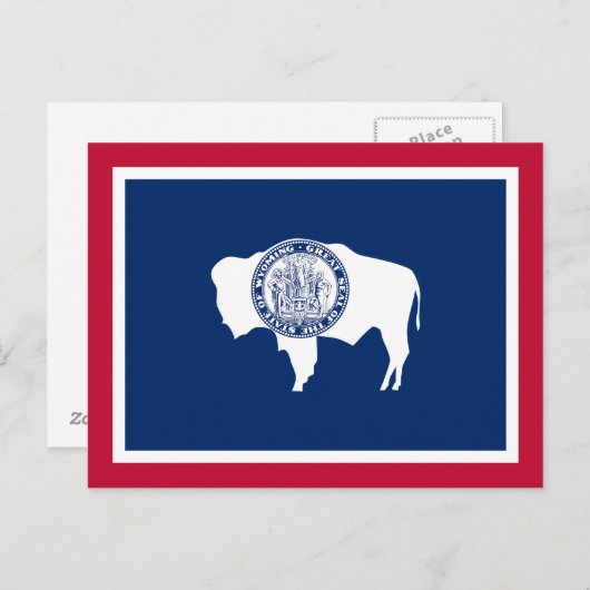 Wyoming State Flag Briefkaart (Voorkant / Achterkant)