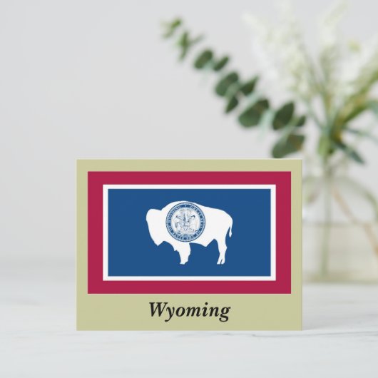 Wyoming State Flag Briefkaart (Staand voorkant)