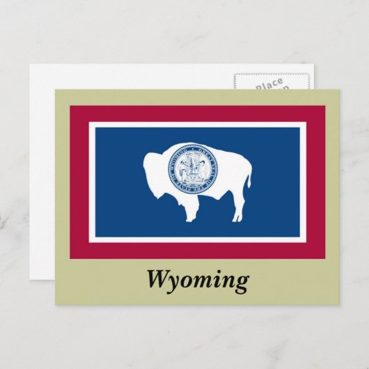 Wyoming State Flag Briefkaart (Voorkant / Achterkant)
