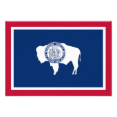 Wyoming State Flag Foto Afdruk (Voorkant)