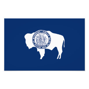 Wyoming State Flag Foto Afdruk