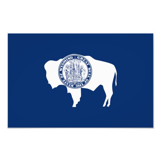 Wyoming State Flag Foto Afdruk (Voorkant)