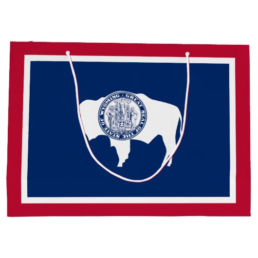 Wyoming State Flag Groot Cadeauzakje (Achterkant)
