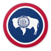 Wyoming State Flag Keramische Knop (Voorkant)
