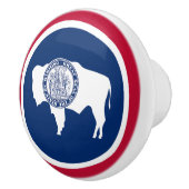 Wyoming State Flag Keramische Knop (Rechts)