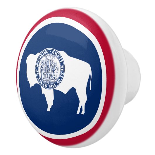 Wyoming State Flag Keramische Knop (Rechts)