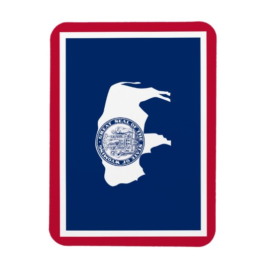 Wyoming State Flag Magneet (Verticaal)