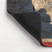 Wyoming State Flag op Old Wood Grain Muismat (Hoek)