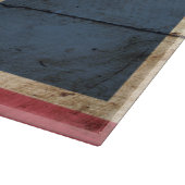 Wyoming State Flag op Old Wood Grain Snijplank (Hoek)